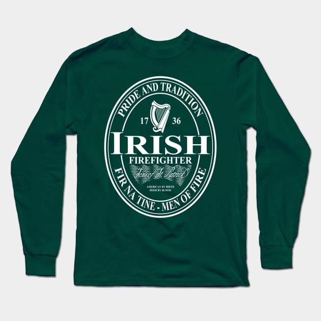 Irish Firefighter - oval Long Sleeve T-Shirt by ianscott76